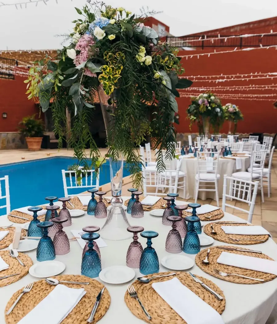 Table set for a family celebration at an estate in Tenerife